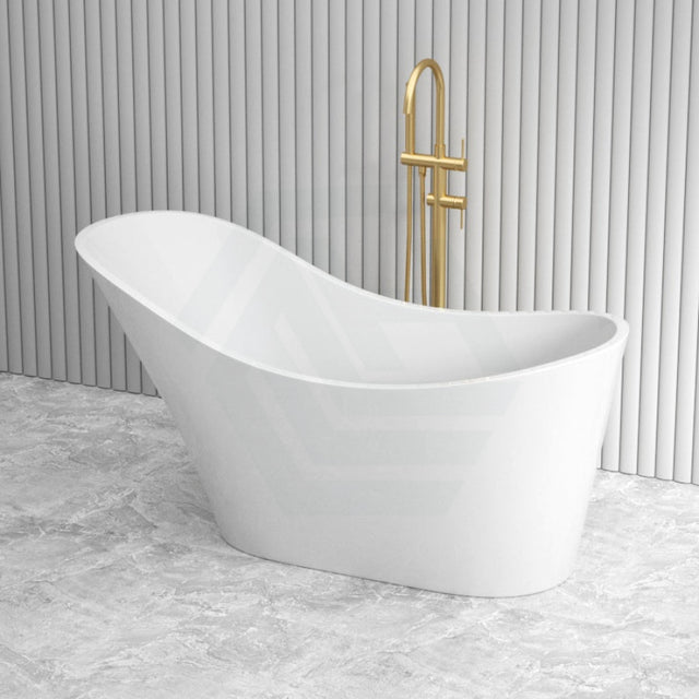 1485/1700Mm Bevel Freestanding Bathtub Acrylic Gloss White Special Shape No Overflow Bathtubs