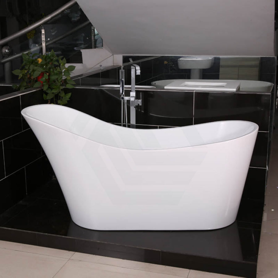 1485/1700Mm Bevel Freestanding Bathtub Acrylic Gloss White Special Shape No Overflow