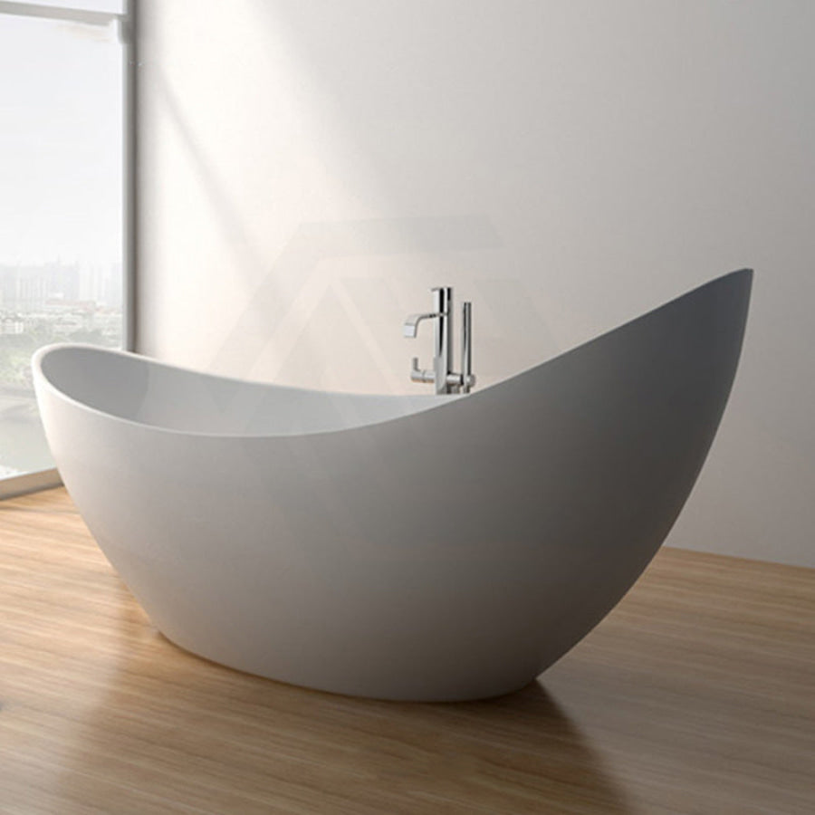 1490/1680/2000Mm Posh Freestanding Bathtub Gloss White Acrylic No Overflow