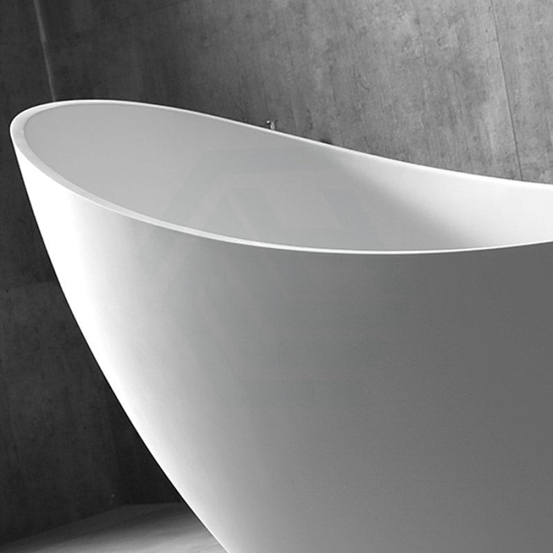 1490/1680Mm Posh Oval Matt White Freestanding Special Shape Bathtub Acrylic No Overflow