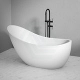 1490/1680mm Posh Oval Matt White Freestanding Special Shape Bathtub