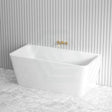 1500/1600/1700Mm Back To Wall Bathtub Acrylic Gloss White No Overflow Bathtubs