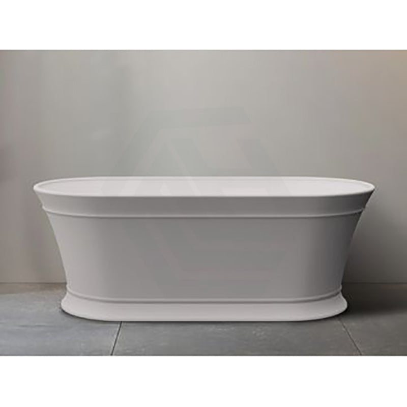 1500/1700mm Hampton Style Oval Bathtub Freestanding Lucite Acrylic Gloss White NO Overflow