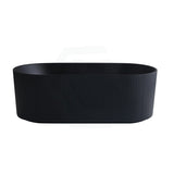 1500/1700Mm Ceto Ally Groove Oval Bathtub Freestanding Acrylic Matt Black No Overflow Bathtubs