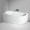 1500/1700Mm Ceto Capri Left Corner Back To Wall Bathtub Matt White No Overflow Bathtubs