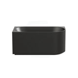 1500/1700Mm Ceto Capri Left Corner Back To Wall Bathtub Matt Black No Overflow Bathtubs