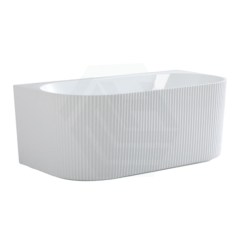 1500/1700Mm Ceto Back To Wall Bathtub Gloss White No Overflow Bathtubs