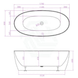 Delta Matt White Bathtub With Super Slim Edge 1700*800*600 (290L) Bathtubs