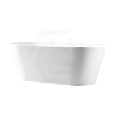 1500Mm Ultra-Slim Bathtub Oval Freestanding Gloss White Acrylic No Overflow