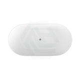 1500/1700Mm Iseo Ultra-Slim Bathtub Oval Freestanding Gloss White And Black Acrylic No Overflow