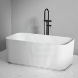 1500Mm Milano Freestanding Bathtub Acrylic Gloss White No Overflow Bathtubs