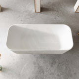 1500Mm Milano Freestanding Bathtub Acrylic Gloss White No Overflow Bathtubs