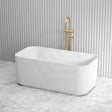 1500Mm Milano Freestanding Bathtub Acrylic Gloss White No Overflow Bathtubs