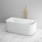 1500Mm Milano Freestanding Bathtub Acrylic Gloss White No Overflow Bathtubs