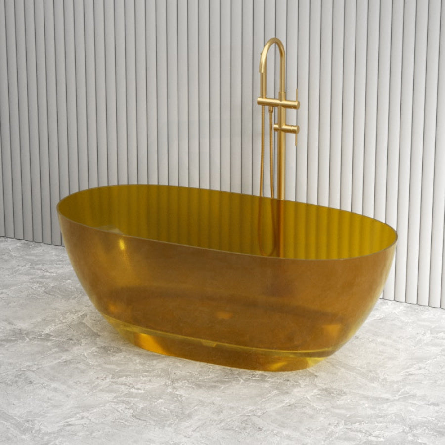 1500Mm Noto Transparent Oval Shape Freestanding Bathtub Custom Colours No Overflow Multi-Colour