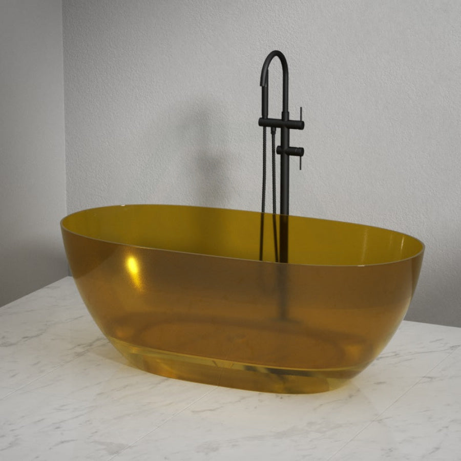 1500Mm Noto Transparent Oval Shape Freestanding Bathtub Custom Colours No Overflow Multi-Colour