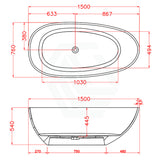 1500Mm Petii Transparent Egg Shape Freestanding Bathtub Custom Colours No Overflow Multi-Colour