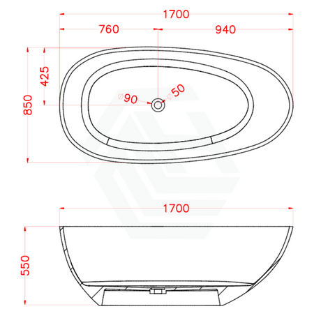 1500/1700Mm Petii Transparent Egg Shape Freestanding Bathtub Custom Colours No Overflow 1700Mm /