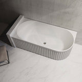 1500Mm Roma Bathtub Left/Right Corner Acrylic Matt White No Overflow Bathtubs