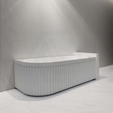 1500Mm Roma Bathtub Left/Right Corner Acrylic Matt White No Overflow Bathtubs