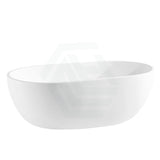 1500/1700Mm Stella Oval Bathtub Freestanding Acrylic Matt White No Overflow