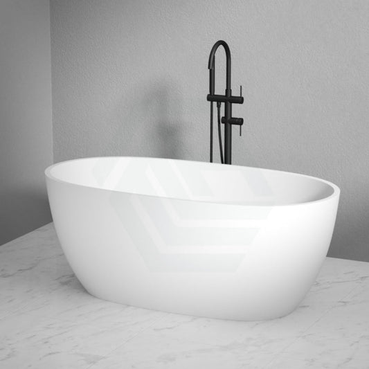 1500/1700mm Stella Oval Bathtub Freestanding Matt White