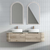 750 - 1800Mm Hamilton Wall Hung Curved Vanity Minimalistic Style Cabinet Only For Bathroom Matt