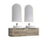 750 - 1800Mm Hamilton Wall Hung Curved Vanity Minimalistic Style Cabinet Only For Bathroom Matt