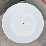 1500Mm Sunshine Groove Freestanding Bathtub Round Matt White No Overflow Bathtubs