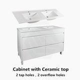 600-1500Mm Freestanding Bathroom Floor Vanity Matt White Pvc Filmed Drawers Cabinet Only &