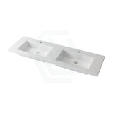 1500X465X135Mm Poly Top For Bathroom Vanity Double Bowls 2 Tap Hole No Overflow Tops