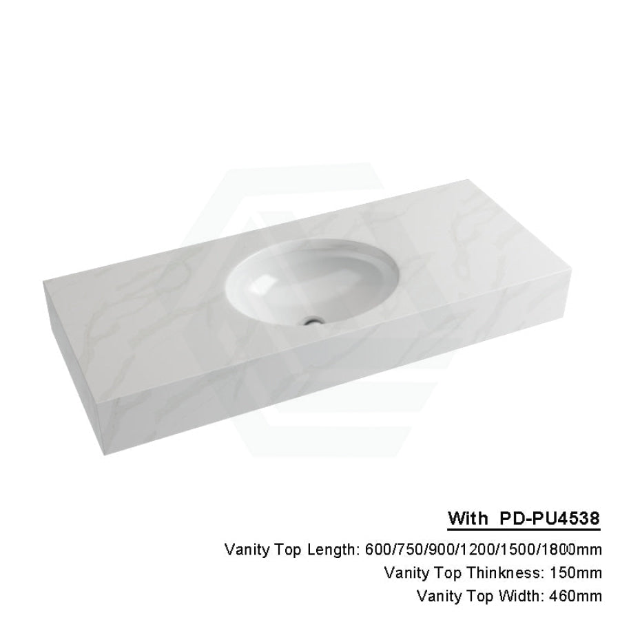 150Mm Dolce Tree Stone Top Calacatta Quartz With Undermount Basin 1200X460Mm Single Bowl / Pd-Pu4538