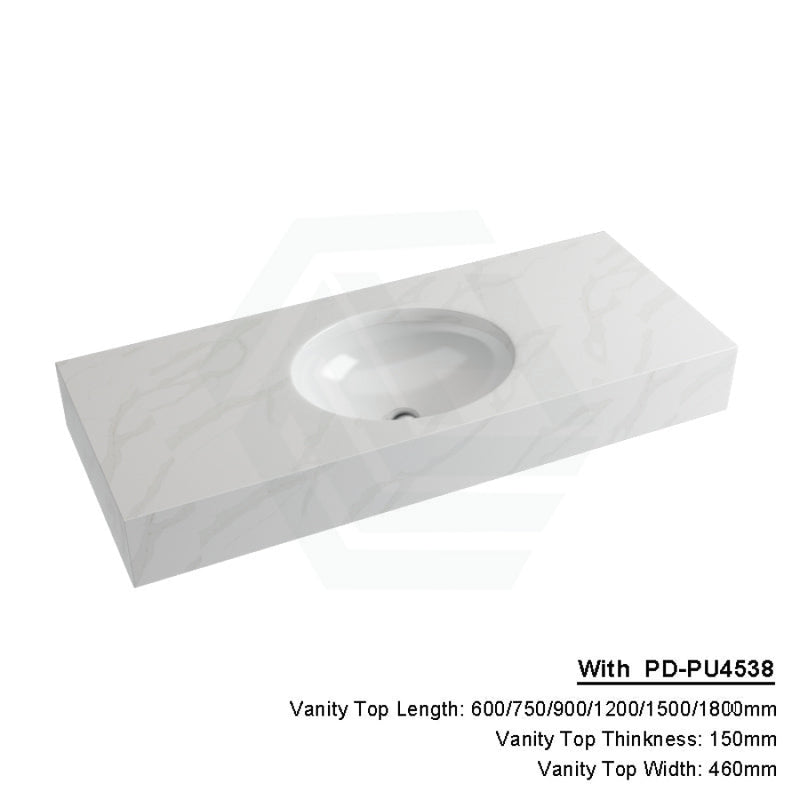 150Mm Dolce Tree Stone Top Calacatta Quartz With Undermount Basin 1200X460Mm Single Bowl / Pd-Pu4538