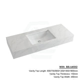 150Mm Dolce Tree Stone Top Calacatta Quartz With Undermount Basin 600X460Mm / Bs-U4532 (460X330Mm)