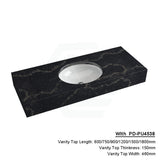 150Mm Gloss Black Swan Stone Top Calacatta Quartz With Undermount Basin 1200X460Mm Single Bowl /