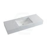 150mm Thick Gloss Silk White Stone Top with Undermount Basins