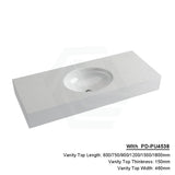 150Mm Gloss White Canvas Stone Top Calacatta Quartz With Undermount Basin 1200X460Mm Single Bowl /