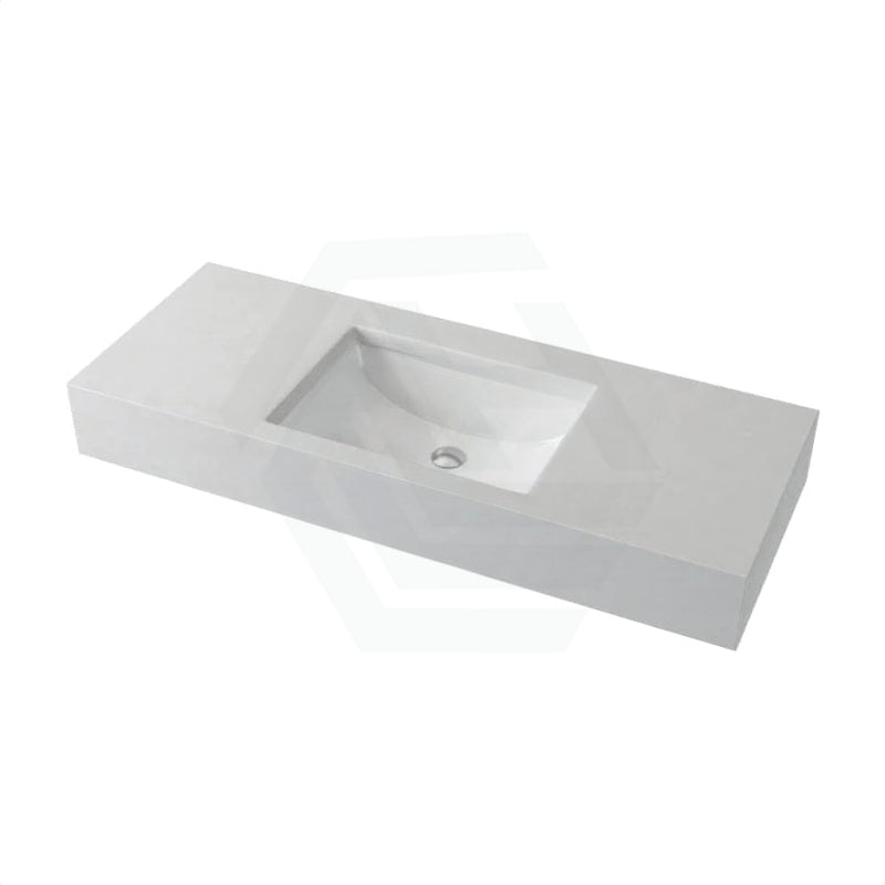 150Mm Gloss White Canvas Stone Top Calacatta Quartz With Undermount Basin Vanity Tops