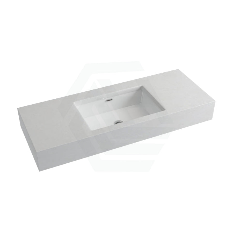 150Mm Gloss White Canvas Stone Top Calacatta Quartz With Undermount Basin Vanity Tops