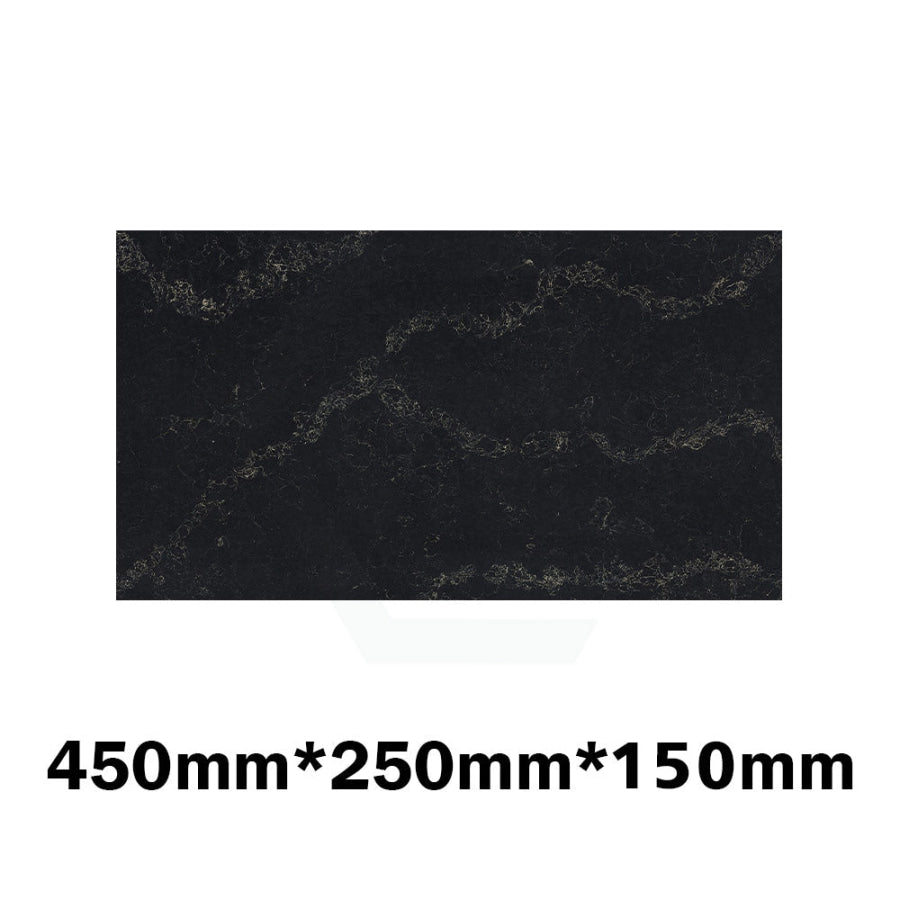 150Mm Thick Gloss Black Swan Stone Top For Above Counter Basins 450-1800Mm 450Mm X 250Mm Vanity Tops