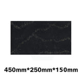 150Mm Thick Gloss Black Swan Stone Top For Above Counter Basins 450-1800Mm 450Mm X 250Mm Vanity Tops