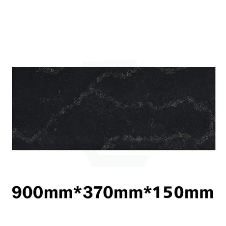 150Mm Thick Gloss Black Swan Stone Top For Above Counter Basins 450-1800Mm 900Mm X 370Mm Vanity Tops