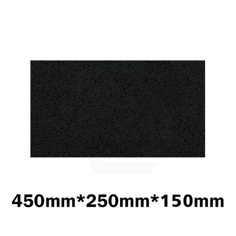 150Mm Thick Gloss Ink Black Stone Top For Above Counter Basins 450-1800Mm 450Mm X 250Mm Vanity Tops