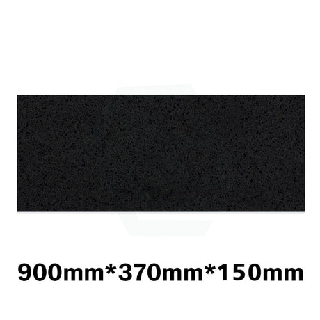 150Mm Thick Gloss Ink Black Stone Top For Above Counter Basins 450-1800Mm 900Mm X 370Mm Vanity Tops