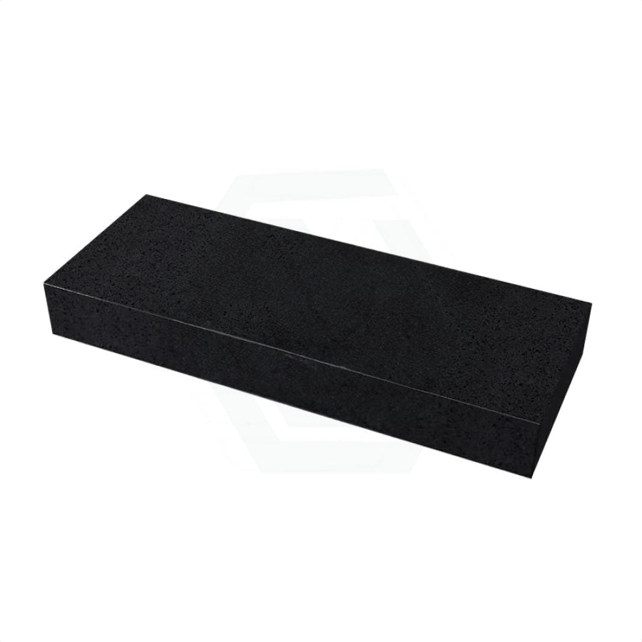 150Mm Thick Gloss Ink Black Stone Top For Above Counter Basins 450-1800Mm Vanity Tops