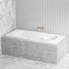 1510/1650Mm Oliveri Dublin Inset Bath With Tile Bead Acrylic Gloss White Drop-In Bathtubs