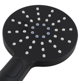 Round Black Abs 3 Function Handheld Shower Only Bathroom Products