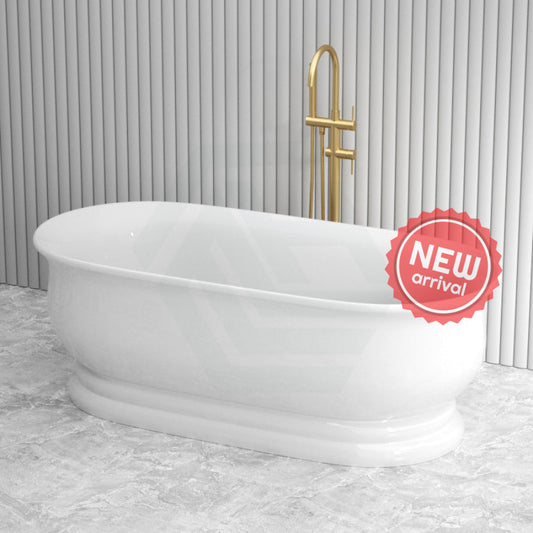 1690X790X605Mm Fremantle Freestanding Bathtub Gloss White Oval Acrylic No Overflow Bathtubs