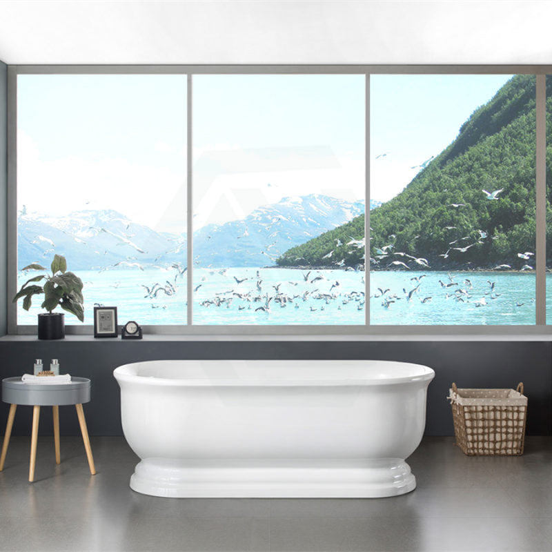 1690X790X610Mm Chloe Freestanding Bathtub Gloss White Oval Acrylic No Overflow