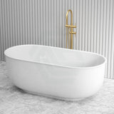 1700Mm Ceto Mayfair Classic Freestanding Bathtub Oval Gloss White No Overflow Bathtubs